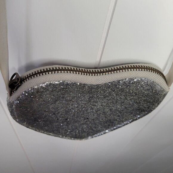 Crewcuts Heart Purse Silver Speckled Glitter - Picture 4 of 8